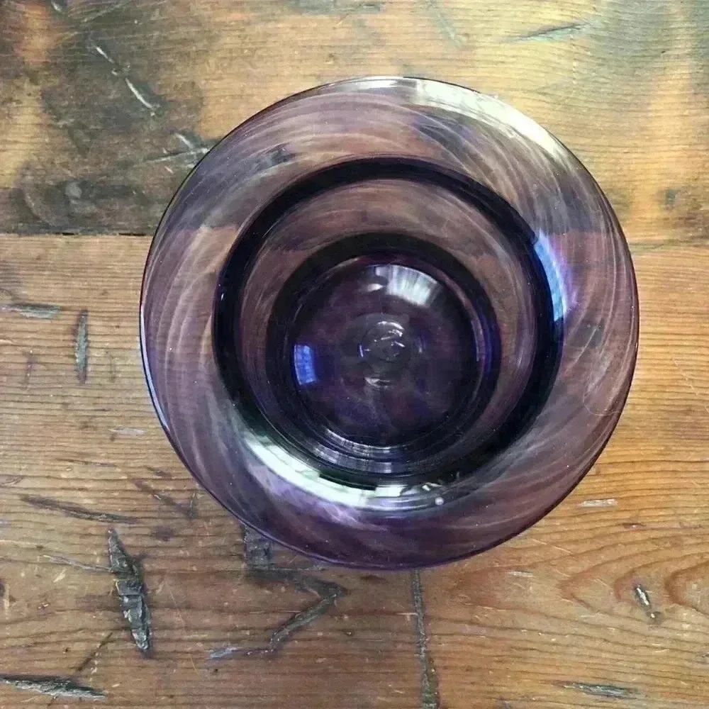 Handblown Glass Purple Votive / Tea Light Candle Holder NWT - Picture 2 of 4